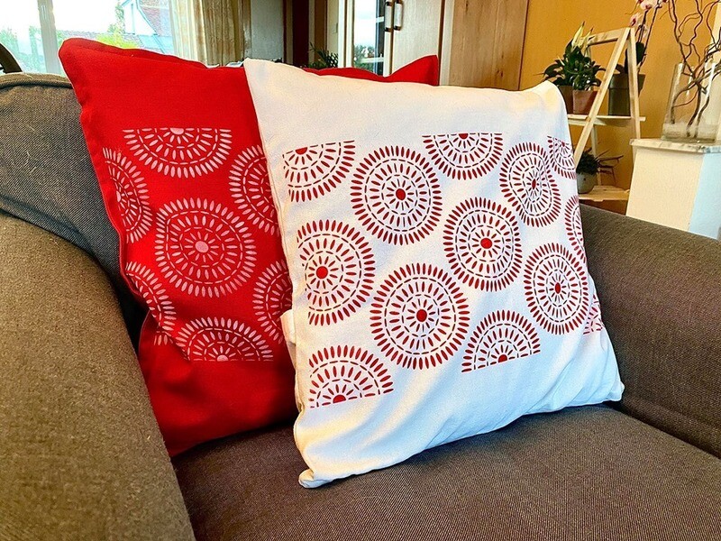 Duo de housses de coussin à motifs ethniques