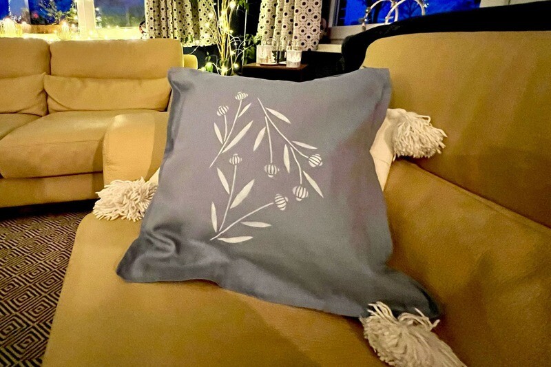 Housse de coussin à motifs fleuris