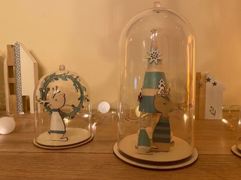 Trio de globes hivernaux