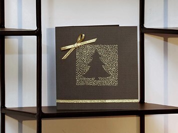 Carte de voeux silhouette de sapin