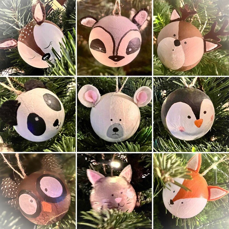 Boule de Noël animal