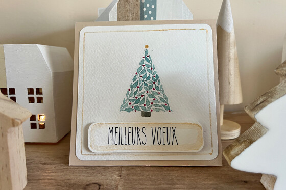 Cartes de voeux dessinées à l'aquarelle