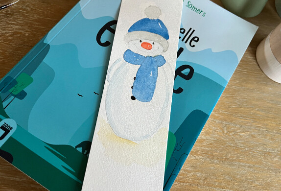 Marque page dessiné à l'aquarelle