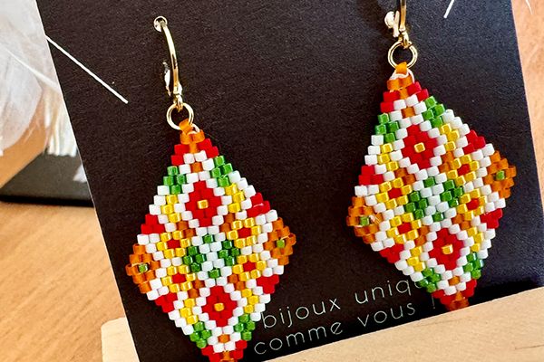 Boucles d'oreilles 'Tissage nordique'