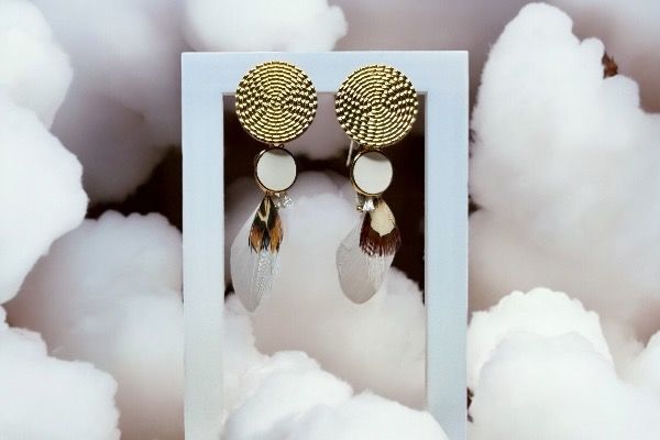 Boucles d'oreilles 'Danse des plumes '