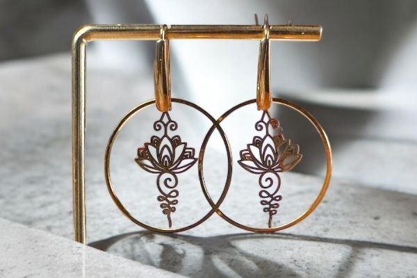 Boucles d'oreilles 'Baroque en fleur'