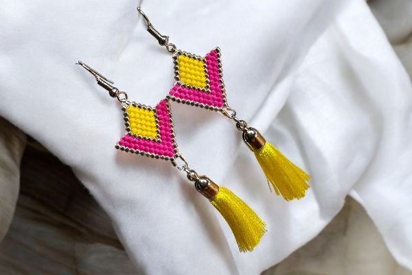 Boucles d'oreilles 'Duo solaire'
