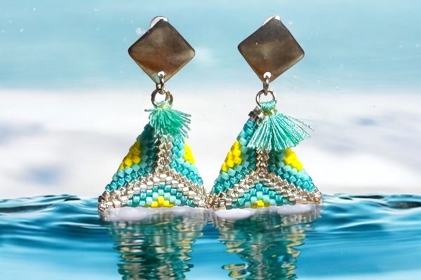 Boucles d'oreilles 'Sculpture lumineuse'