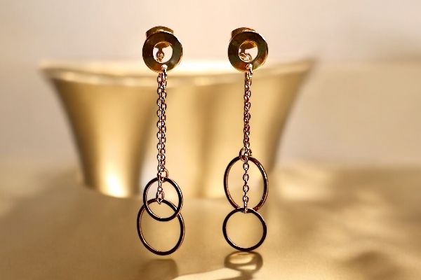 Boucles d'oreilles 'Dualité suspendue'