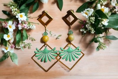 Boucles d'oreilles 'Racine carrée'