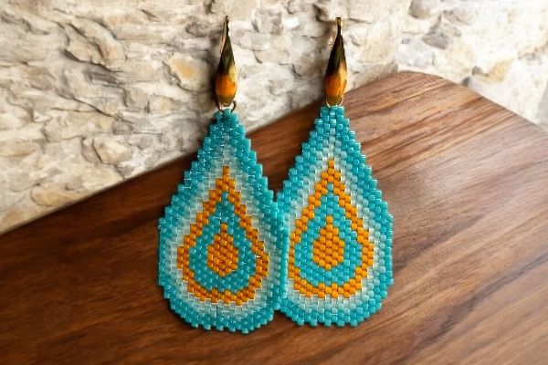 Boucles d’oreilles ‘Goutte tropicale’