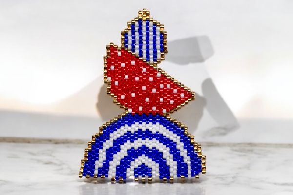 Broche ‘Horizon tricolore’