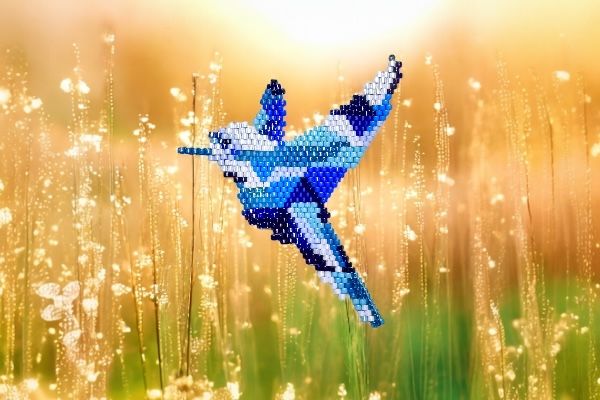 Broche ‘Vol azur’