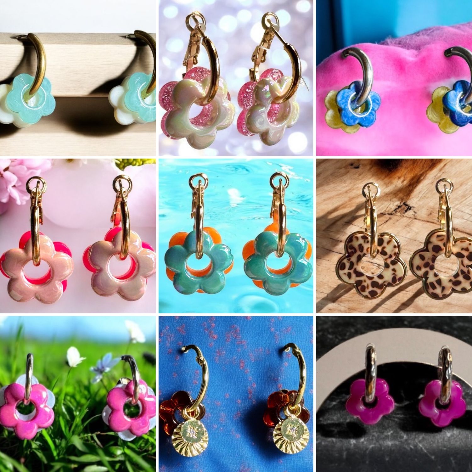 Boucles d'oreilles 'Couleurs créoles'