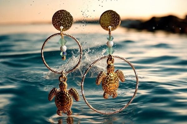 Boucles d’oreilles ‘Tandem marin’