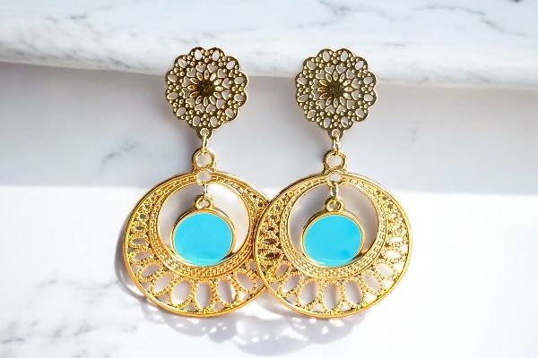 Boucles d’oreilles ‘Disque mauresque’
