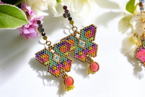 Boucles d’oreilles ‘Ailes éclatantes ‘