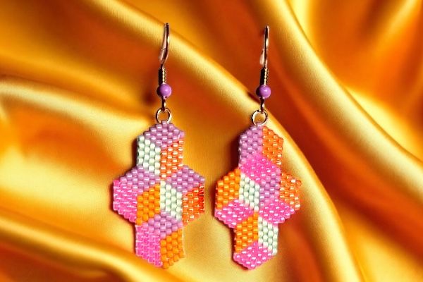 Boucles d’oreilles ‘Suite acidulée’