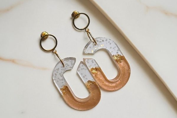 Boucles d’oreilles ‘Reflets dorés’