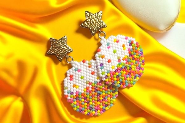 Boucles d’oreilles ‘Ronde multicolore’