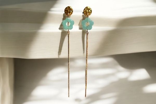Boucles d’oreilles ‘Cascade florale’
