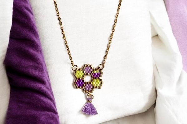 Pendentif ‘Fleur de lilas’