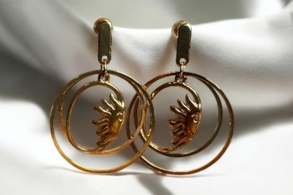 Boucles d’oreilles ‘Aura dorée’