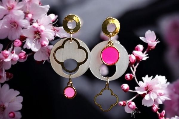 Boucles d’oreilles ’Vitraux épurés’