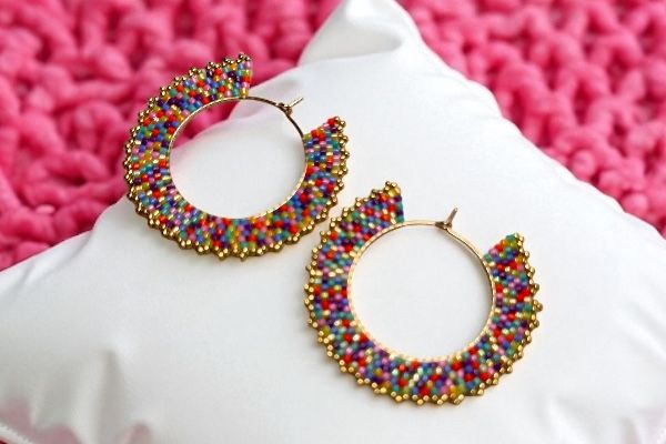 Boucles d’oreilles ‘Voyage multicolore’