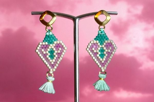 Boucles d’oreilles ‘Losange amoureux’