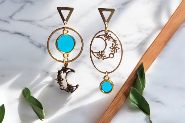 Boucles d’oreilles ‘Fleurs de minuit’