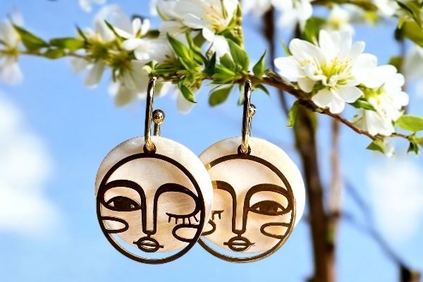 Boucles d’oreilles ‘Serenity face’