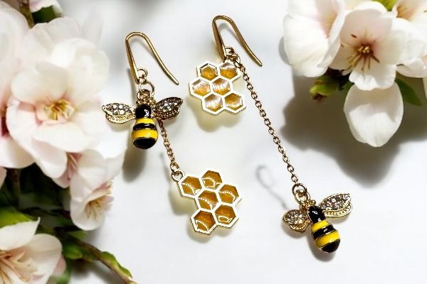 Boucles d’oreilles ‘Échos de la ruche’