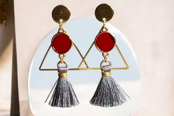 Boucles d’oreilles ‘Teintes graphiques’