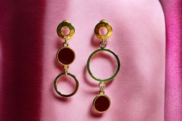 Boucles d'oreilles 'Jeu de cercles'
