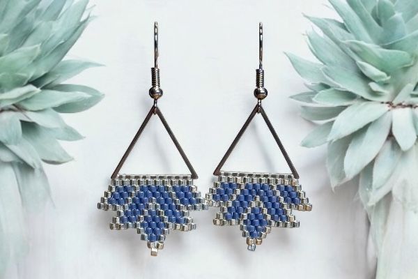 Boucles d'oreilles 'Lotus inversé'