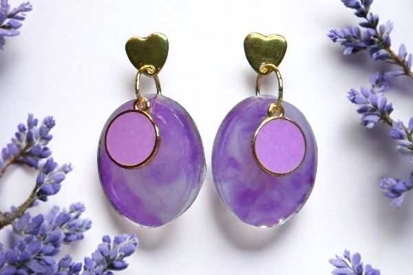 Boucles d'oreilles 'Formes fluides'
