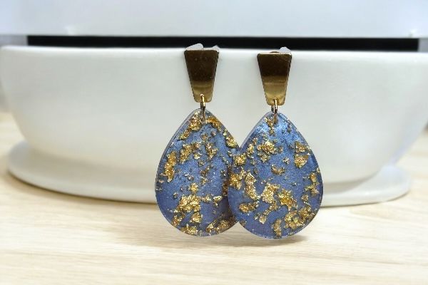 Boucles d'oreilles 'Bleu intemporel'