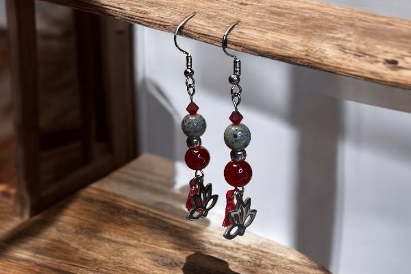 Boucles d'oreilles 'Mystère floral'