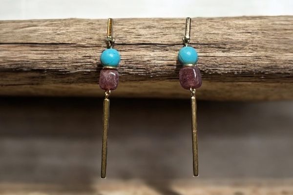 Boucles d'oreilles 'Terre et mer'