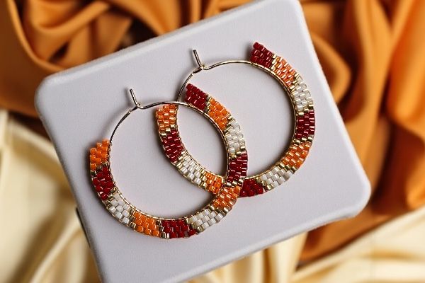 Boucles d’oreilles ‘Cercle automnal’ Boucles d’oreilles ‘Cercle automnal’