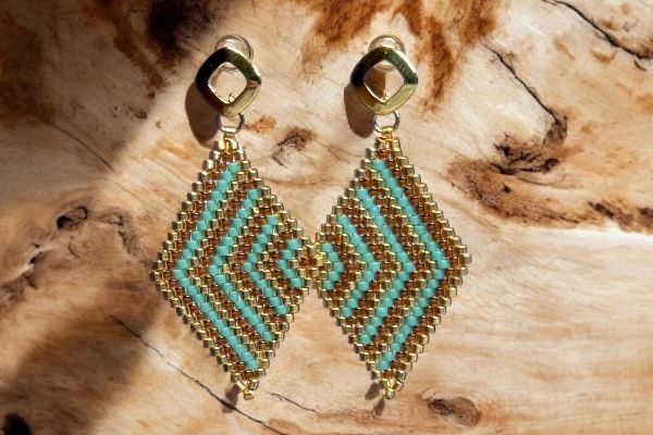 Boucles d’oreilles ‘Terre et mer’