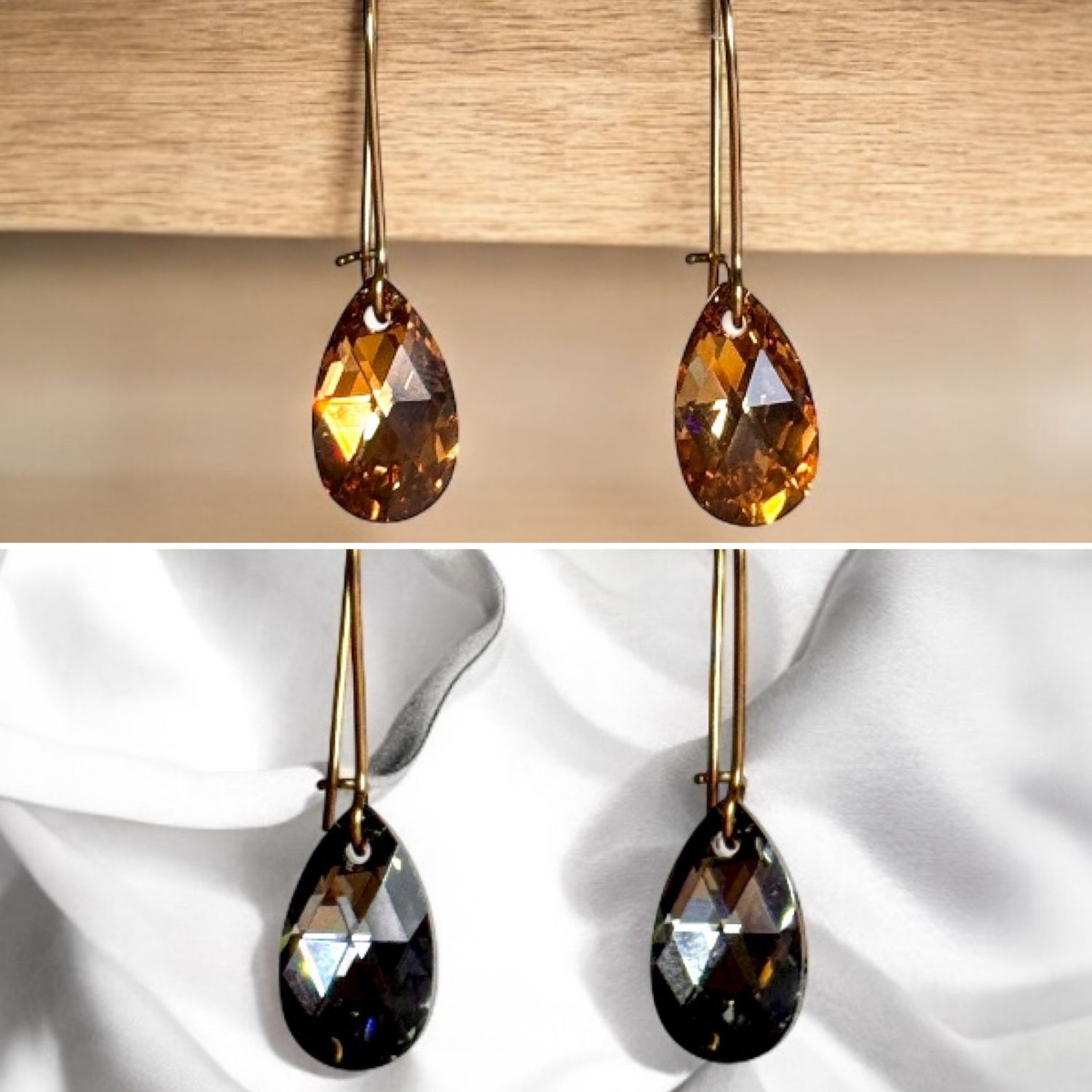 Boucles d'oreilles 'Larmes de glace'