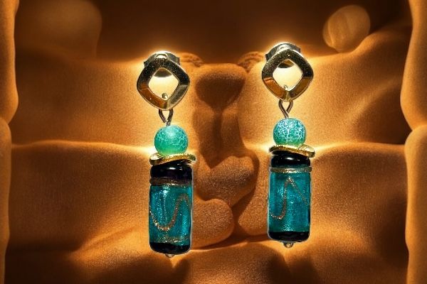 Boucles d'oreilles 'Rivière nocturne’