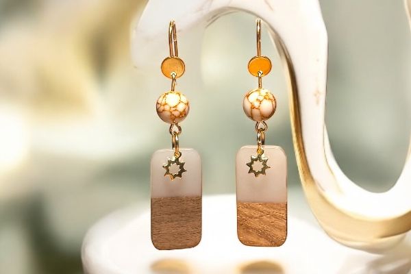 Boucles d'oreilles 'cadres colorés’