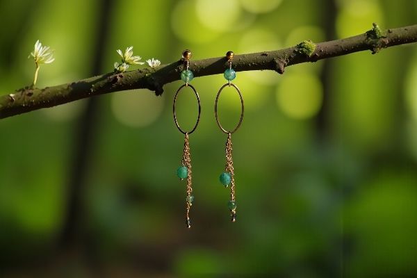 Boucles d'oreilles 'Trio végétal ’