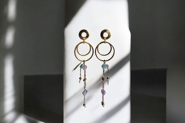 Boucles d'oreilles 'Douceur poudrée’