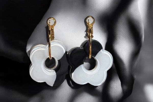 Boucles d'oreilles 'Cercle floral'