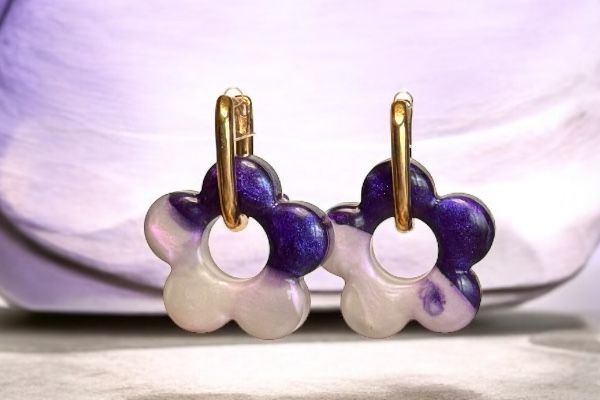 Boucles d'oreilles 'Floraison pastel'