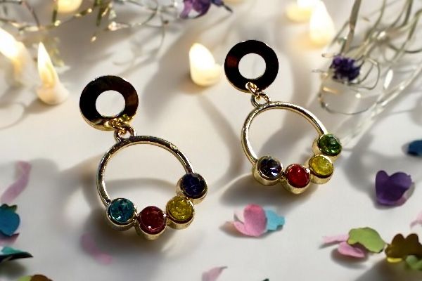 Boucles d’oreilles ‘Quatuor étincelant’